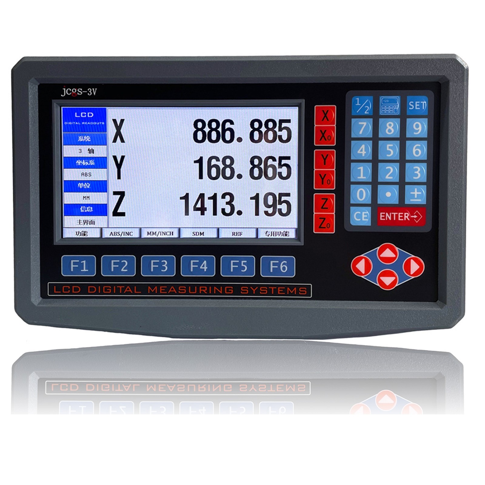 LCD Digital Readout with Precision Linear Scale for Milling Lathe Machine 3 Axis