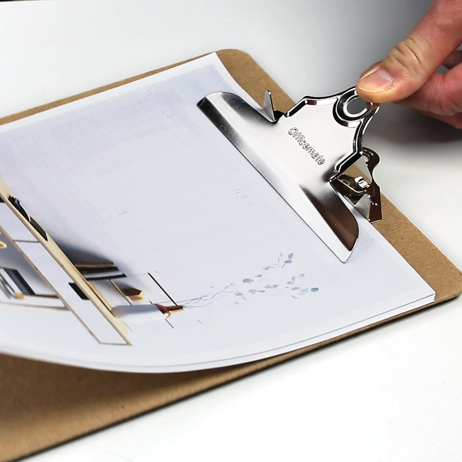 Recycled Wood Clipboard, Letter Size, 9″ X 12.5″ with 6″ Clip, 3 Pack (83133),Br
