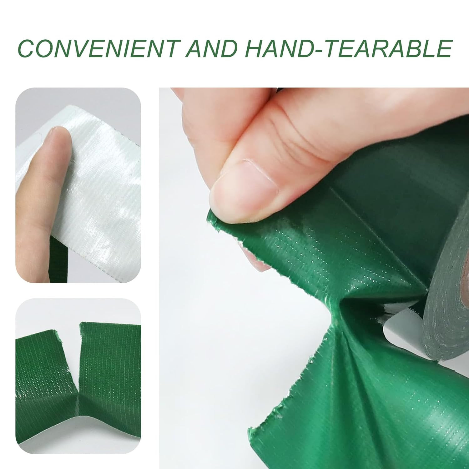 Professional Grade Dark Green Duct Tape, Waterproof Duct Cloth Fabric,Duct Tape