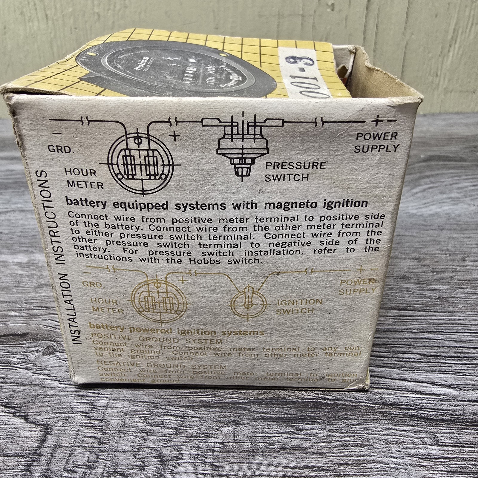 Vintage Hobbs Solid State Hour Meter Stewart Warner Tested Working 7.1 Hours Box