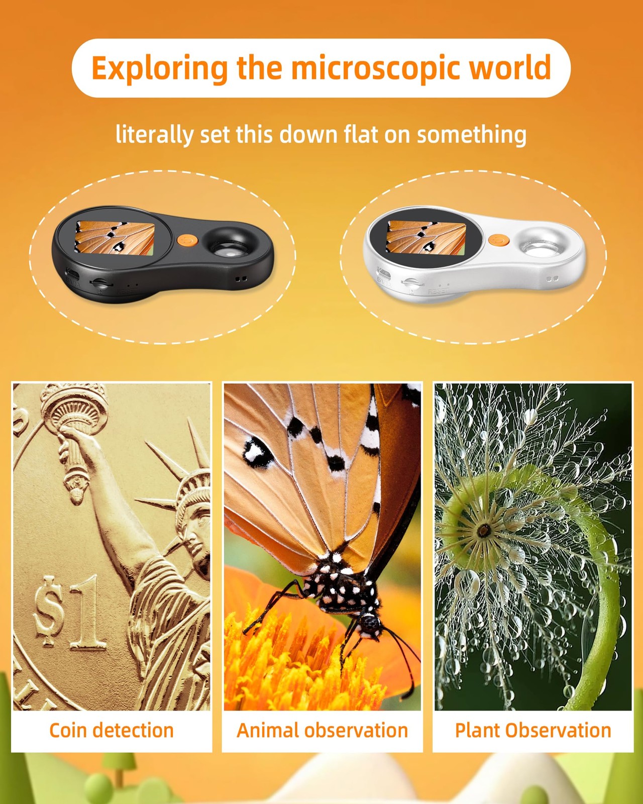 Digital Microscope Handheld 2.0 inch IPS Color Screen,Portable Digital
