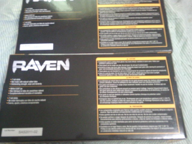 2 Boxes of 100 SAS Raven 6 MIL Size L Gloves-200 Total Gloves
