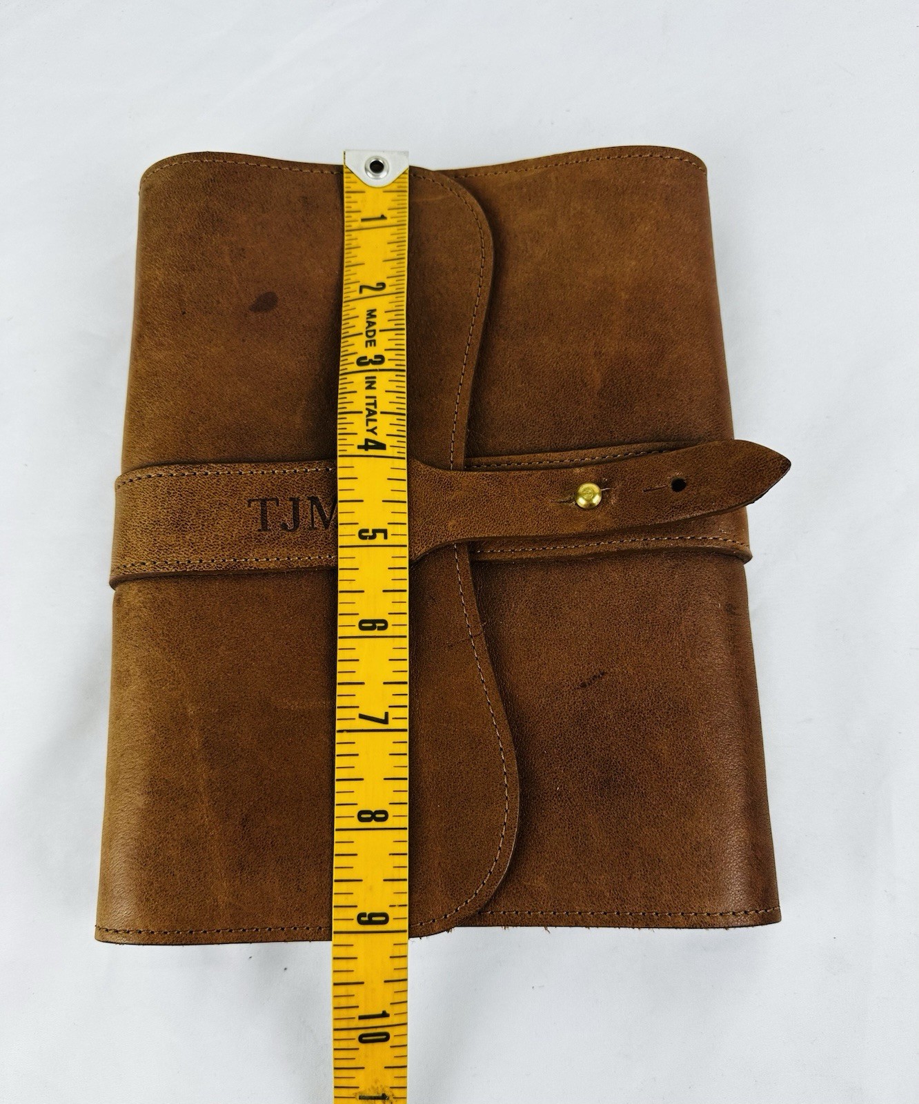 Colonel Littleton No. 9 Leather Journal Vintage Brown – Personalized “TJM”
