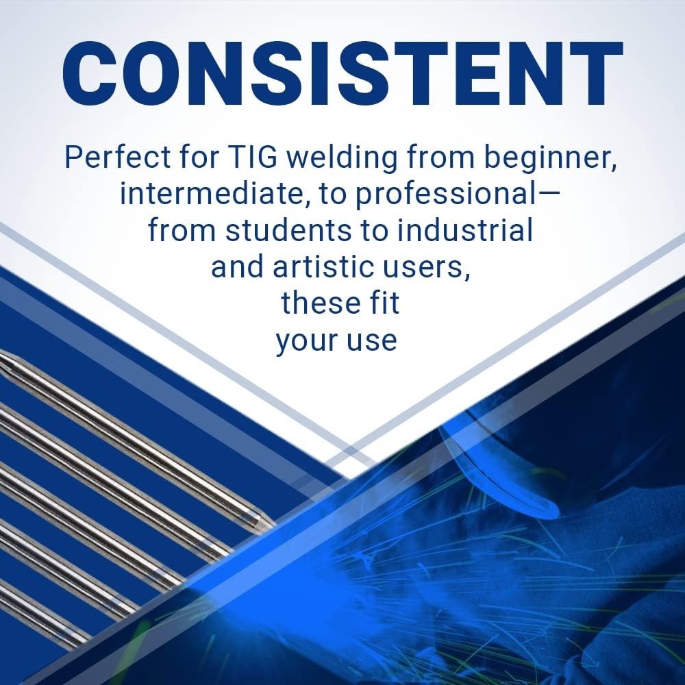 Versatile 10-Pack Tungsten Electrodes 0.040″ – 2% Lanthanated for Alloys & More