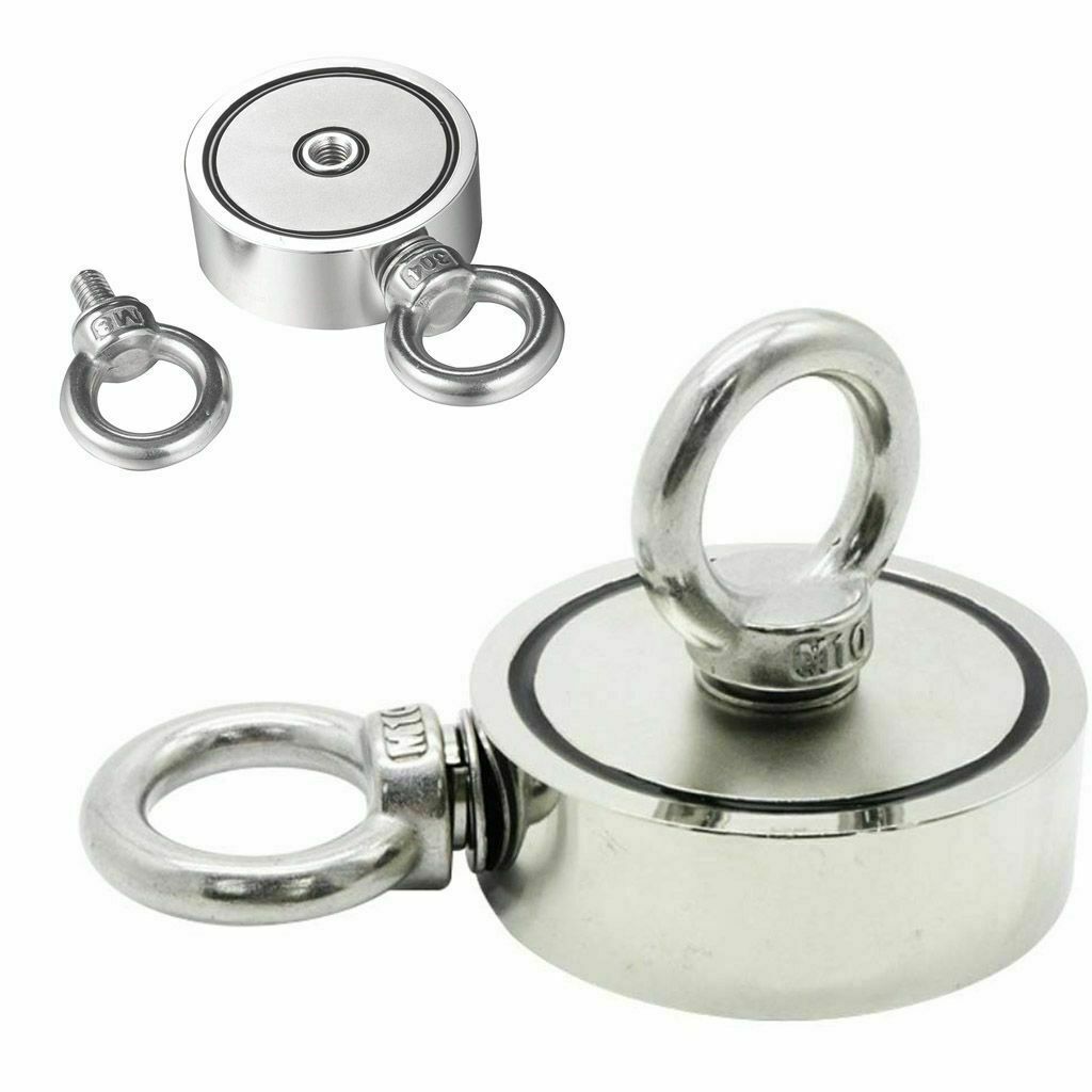 500/700LB Pulling Force Round Double Sided Super Strong Neodymium Fishing Magnet
