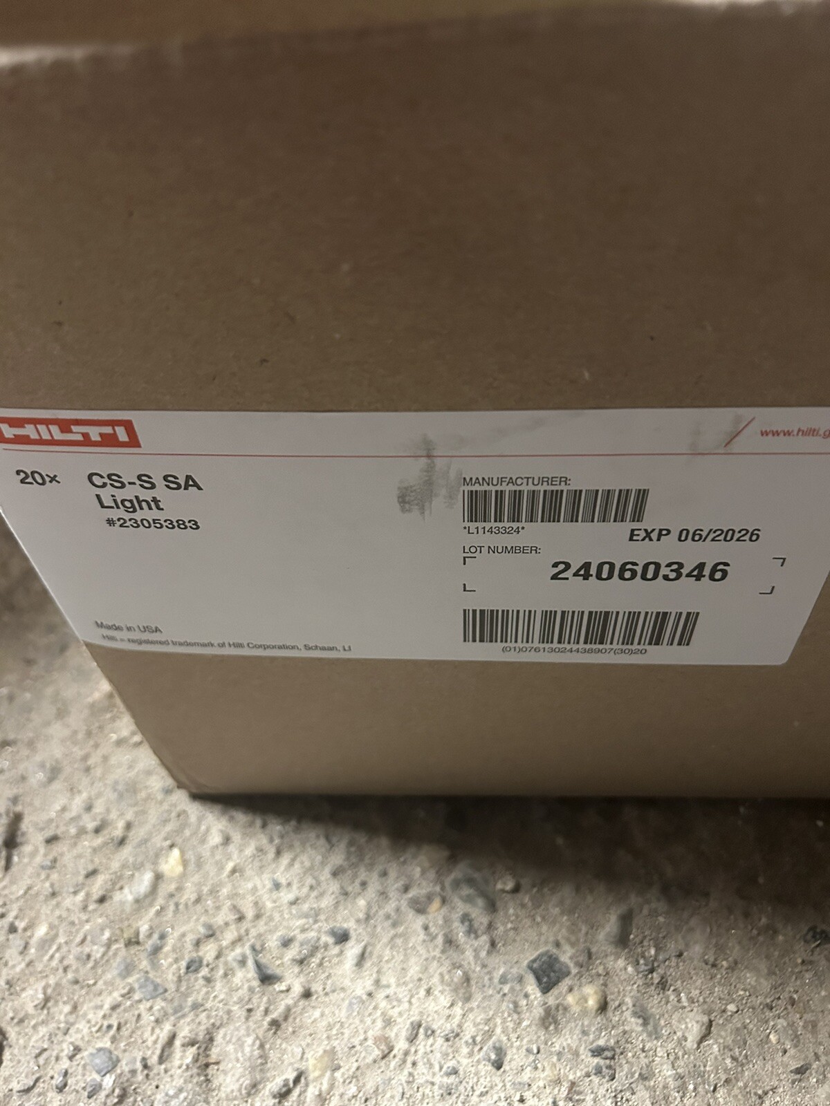 Hilti CS-S SA Light Smoke And Acoustic LightWeight Sealant 20oz Tubes LOT OF 16