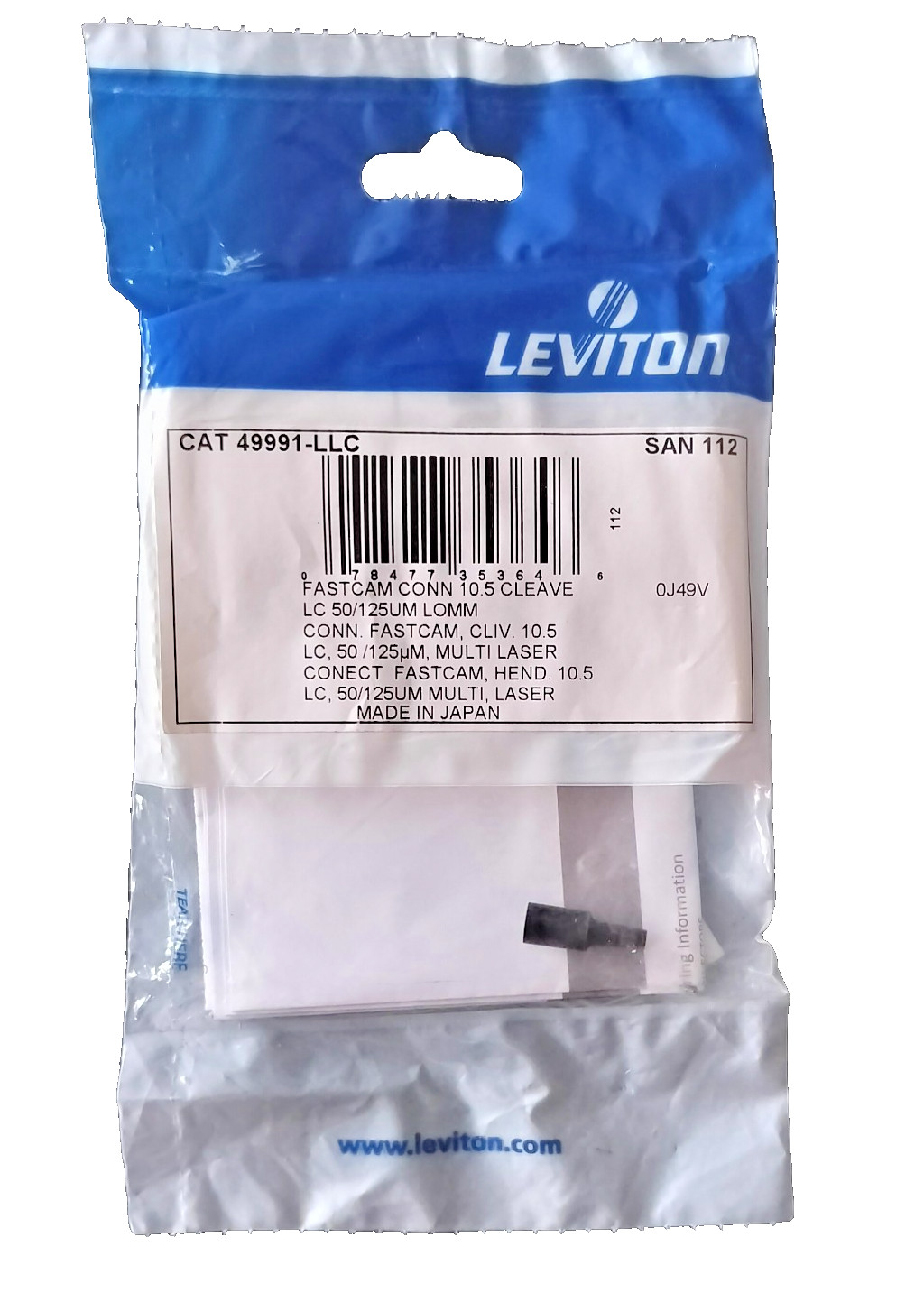NEW Leviton 49991-LLC FastCAM LC 50/125µm Multimode Fiber Connector lot of 7