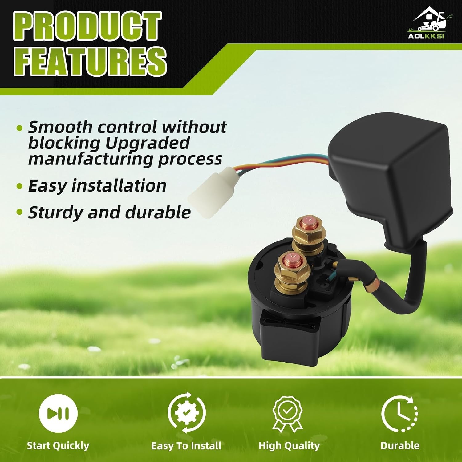 Solenoid Starter Relay for 4-Stroke 50cc 70cc 90cc 100cc 150cc 200cc 250cc ATV 4