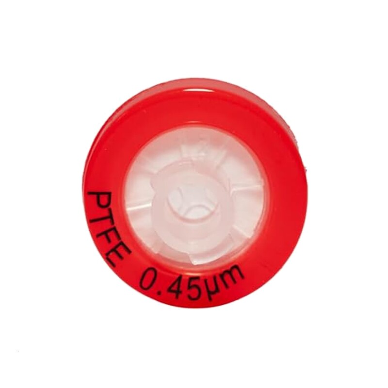 50x PTFE Syringe Filter 0.45μm 13mm Hydrophobic Non-Sterile Chemicals Filtration