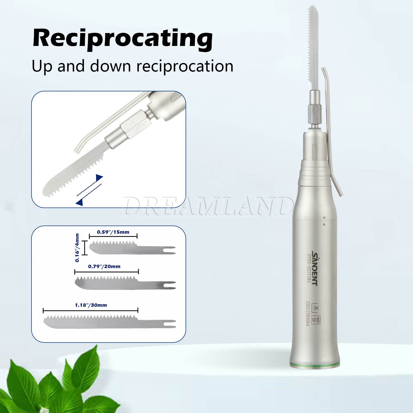 Dental Micro Saw Surgical Handpiece Reciprocating Bone Cutting Saw Blade Tools