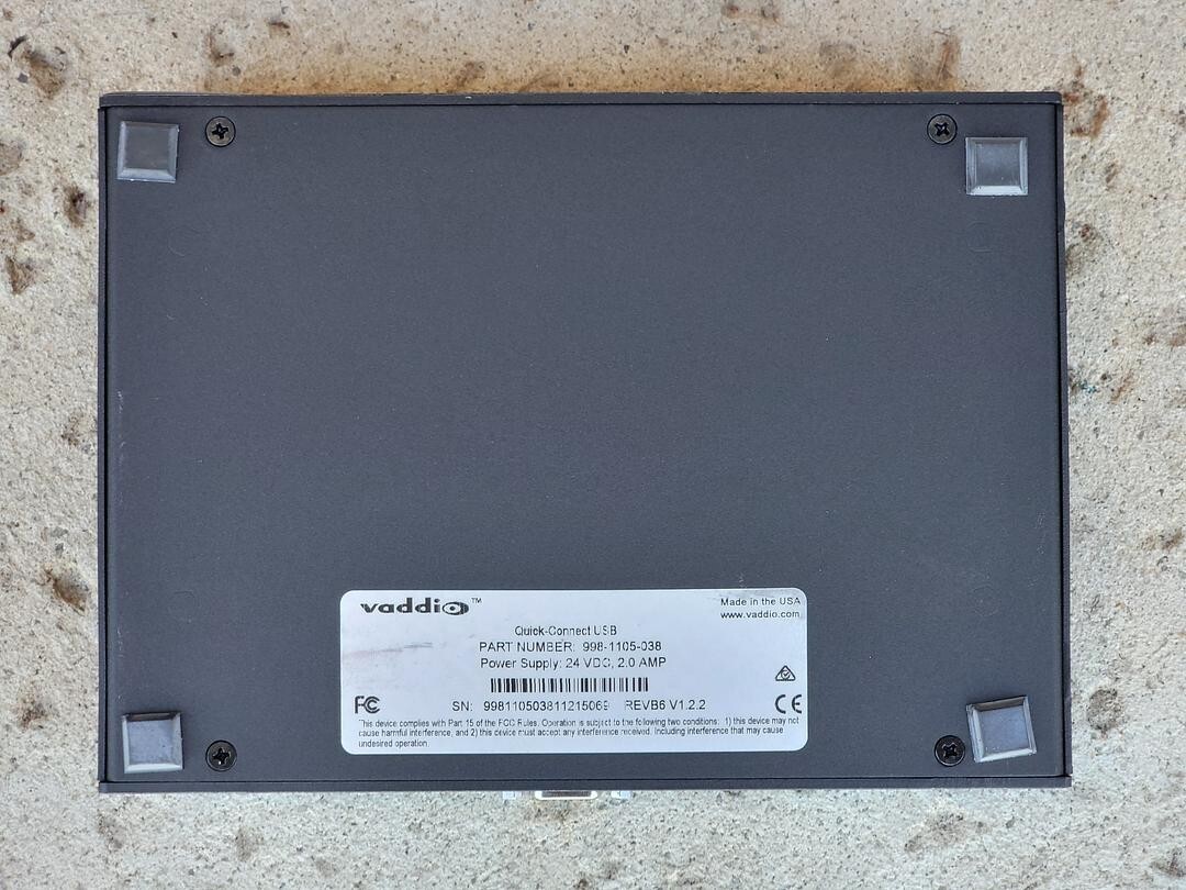 VADDIO 998-1105-038 Quick-Connect USB Camera Control w/PSU Excellent!!