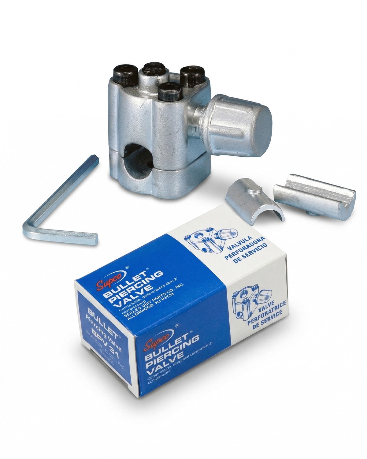 SUPCO BPV31 Bullet Piercing Valve 1/4 5/16 3/8 500 PSI AC Refrigerant Tap
