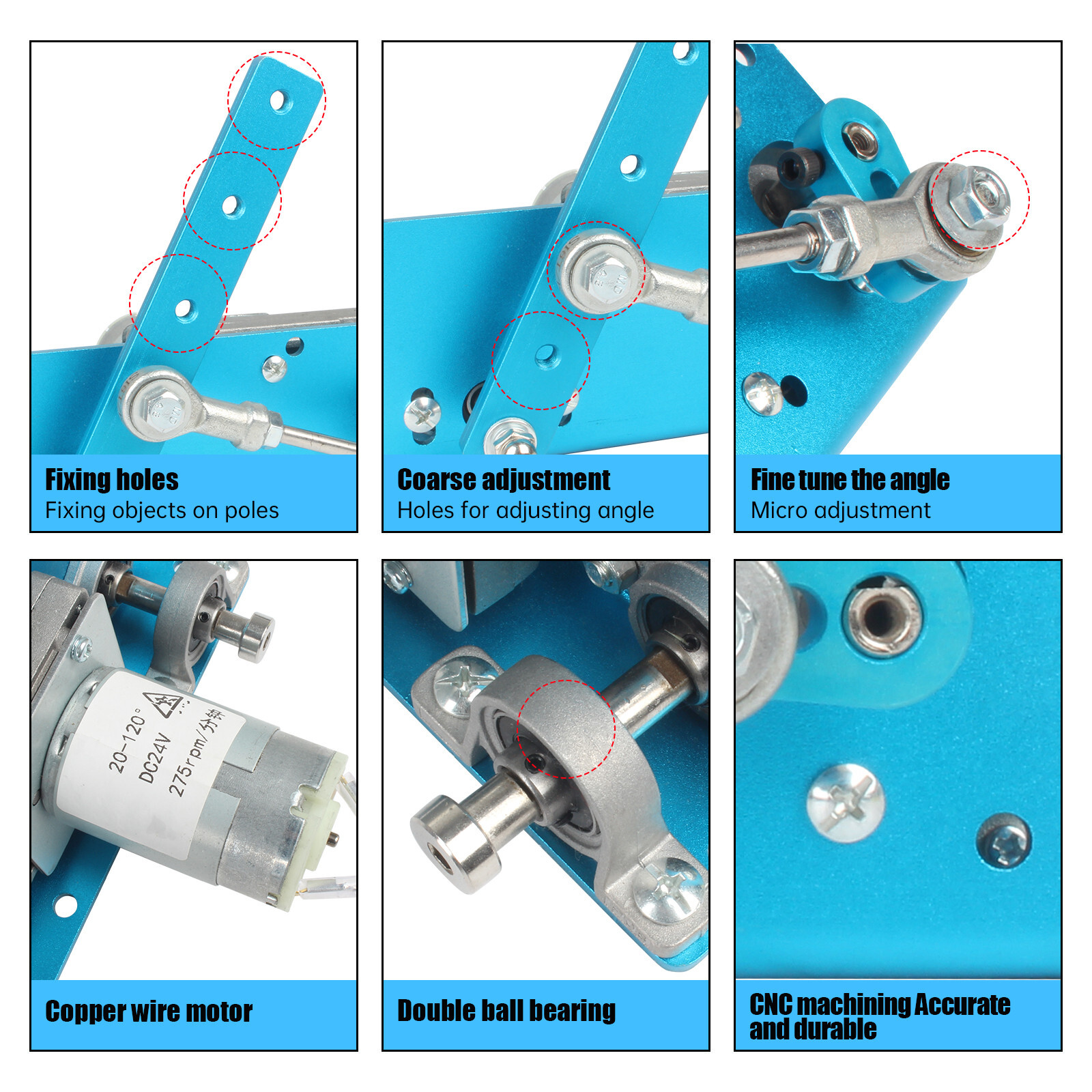 Linear Actuator Reciprocating Motor Swing Angle 20-120° 40/90/120/275 times/min
