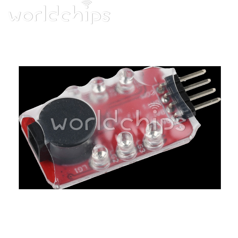 2-3S Li-ion Battery Alarm Low Voltage Buzzer Battery Alarm Module LED Indicator