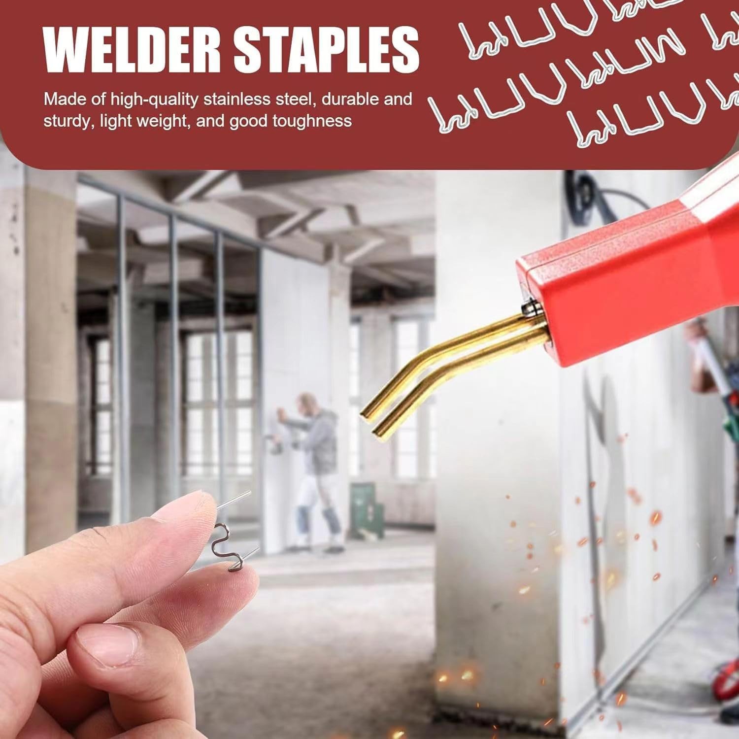 Plastic Welding Staples 3000 pcs,6 Types Hot Staples for Decoration,Auto Repair,
