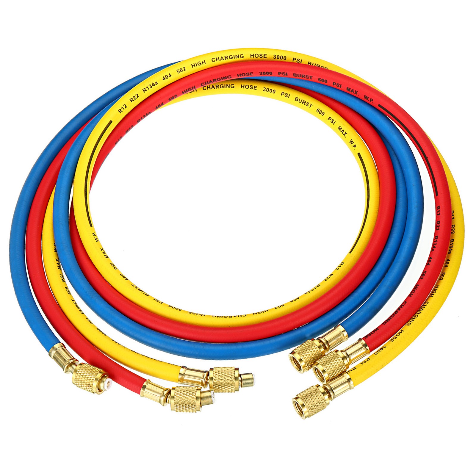 4.9ft 600 PSI 3000 PSI Refrigerant Charging Tube Refrigerating Three Color