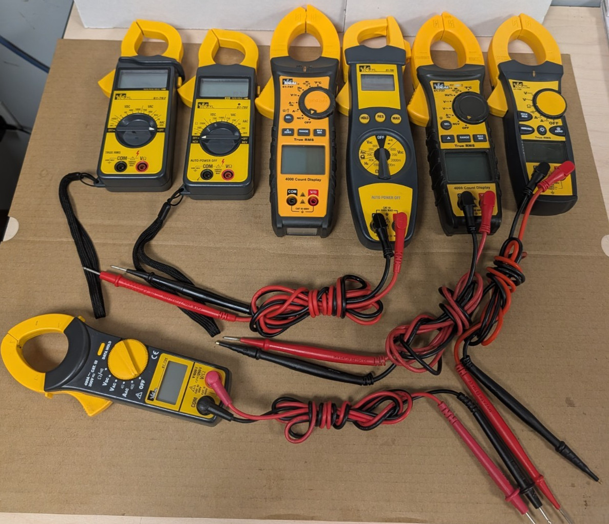 (BIG LOT OF 7) Ideal Clamp Meter Digital AC/DC (UNTESTED)