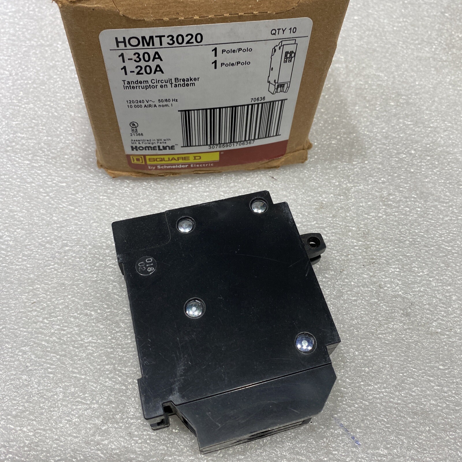 HOMT3020 SQD 1 POLE 30-20AMP 120V NEW