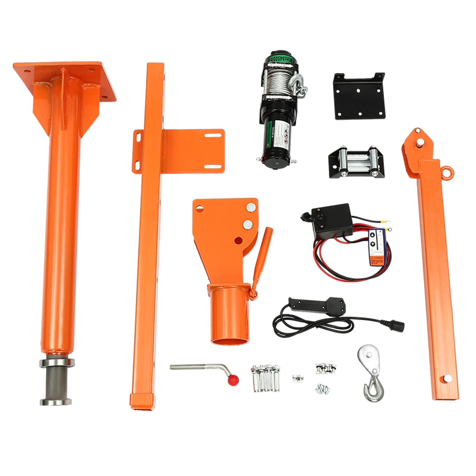 1100LB Truck-Mounted Crane Hoist with 12V Electric Winch Pickup Truck Jib Cranes