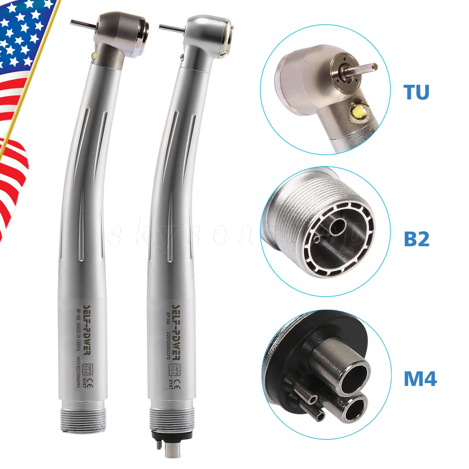 1-10 Yabangbang Dental LED E-generator/ High Speed Handpiece 4/2 Hole NSK Style
