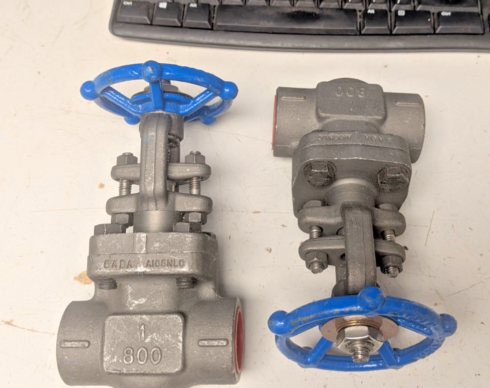 Two – Smith 1″ Forged Steel CL-800 Gate Valve’s