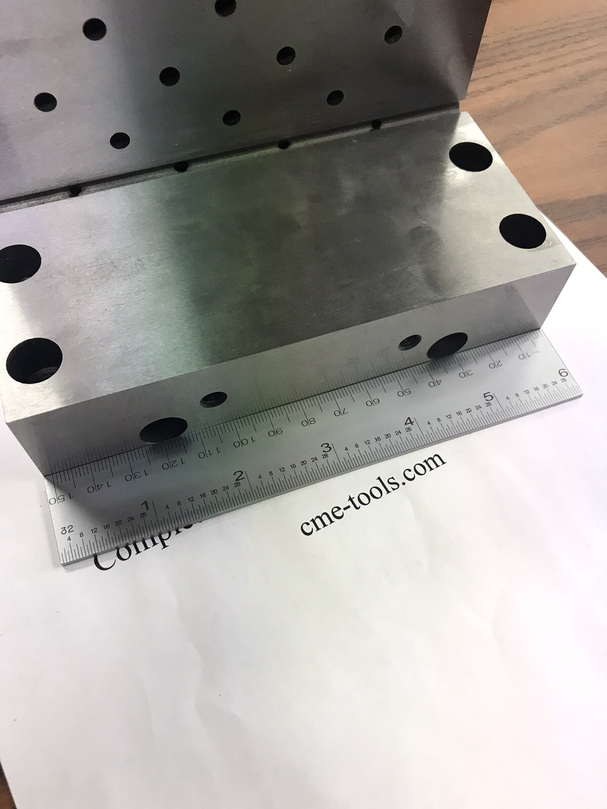 ANGLE PLATE 6x6x4x1-1/4″ Precision Ground w. tapped holes 0.0002″ #PGAP-664-New