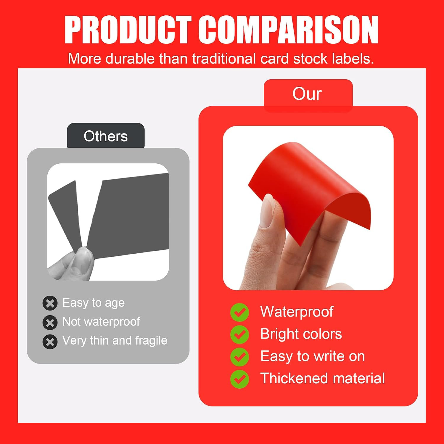 100 Pieces Plastic Shipping Tags with Reinforced Wire Blank Heavy Duty Shipping
