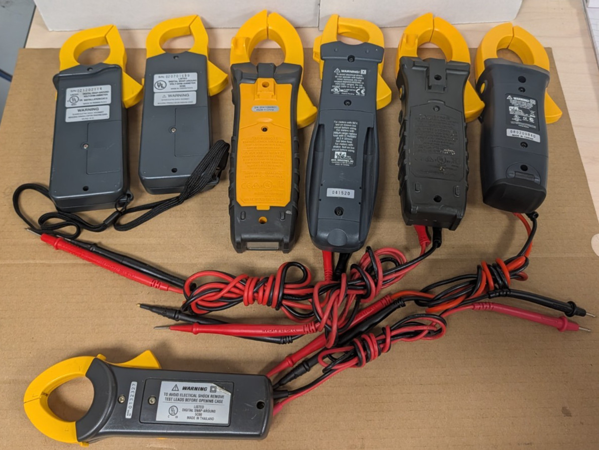 (BIG LOT OF 7) Ideal Clamp Meter Digital AC/DC (UNTESTED)