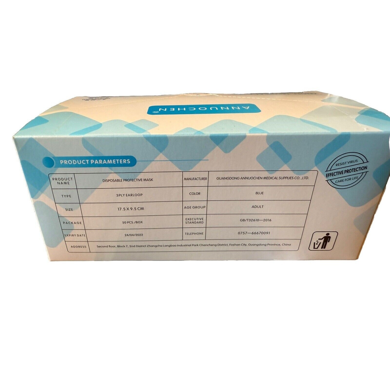 2000 PCS 3- Ply Disposable Face Mask Protective Ear Loop Non Medical Mouth Cover