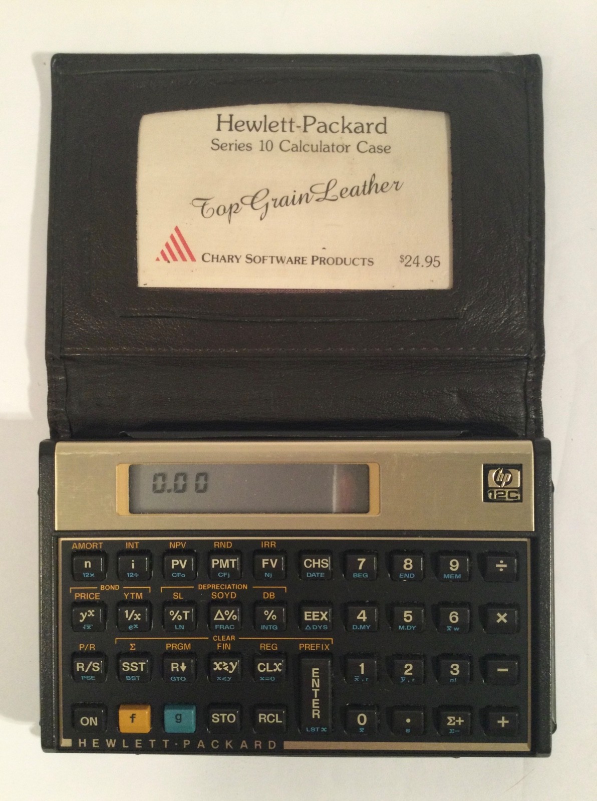 Working 1980’s Hewlett Packard HP 12C Financial Calculator Original Case USA