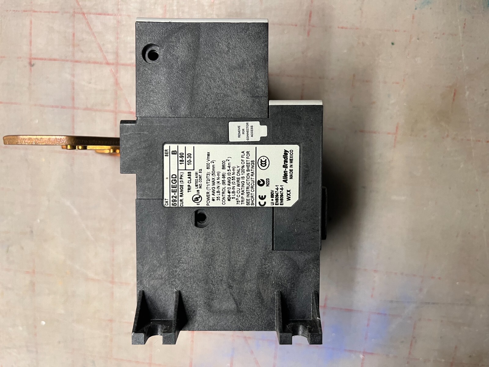 USED ALLEN BRADLEY 300-D0*930 CONTACTOR Motor starter W/ OVERLOAD, Mounting Brkt