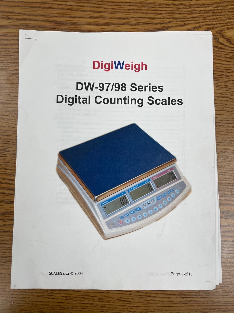 DigiWeigh, DWP-98CBH Digital Counting Scale, 9 x 11.5″ Pan, 6lb Max Capacity