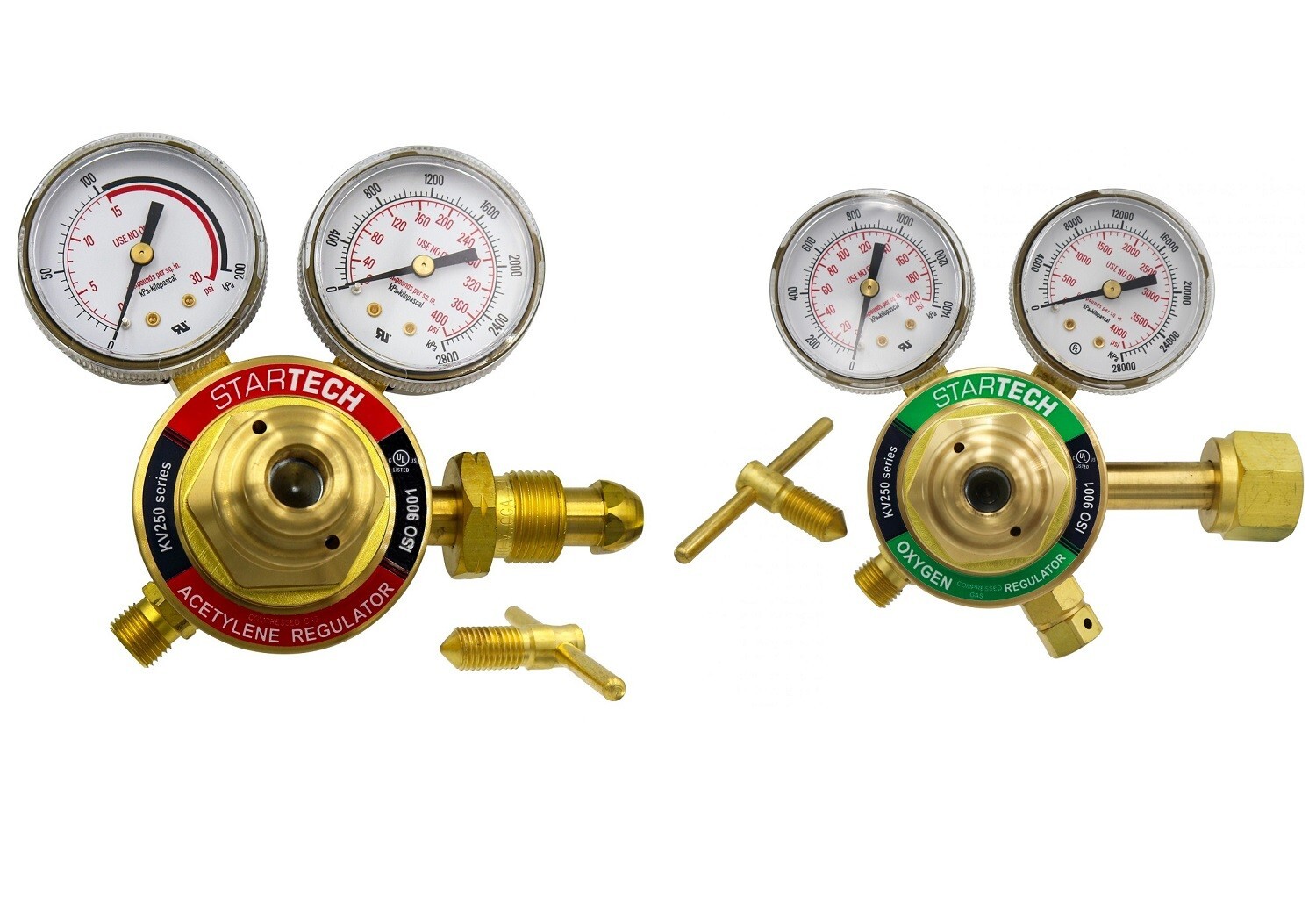 Gas Regulator Oxygen Acetylene Set Heavy Duty Compatible with Victor Regulators
