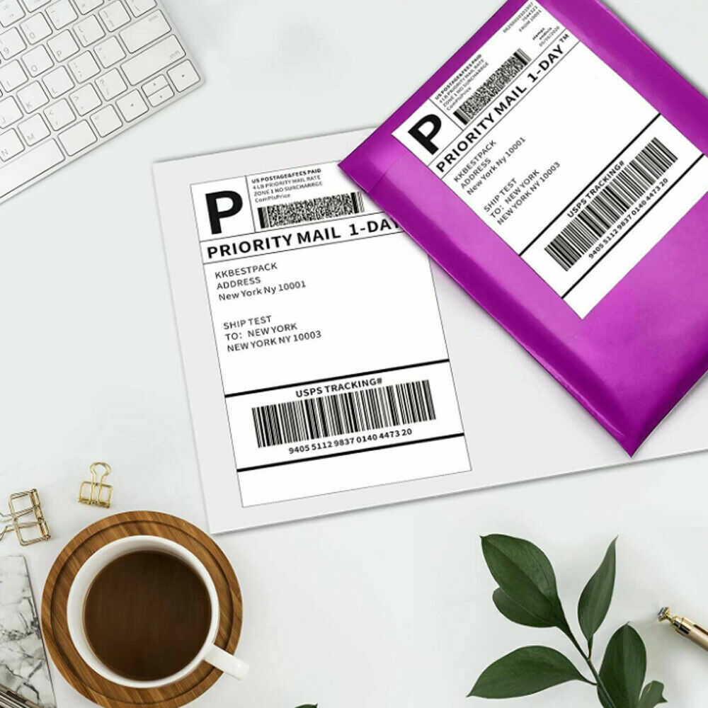 10000x 4″ x 6″ Fanfold Direct Thermal Shipping Labels for Zebra & Rollo Printers