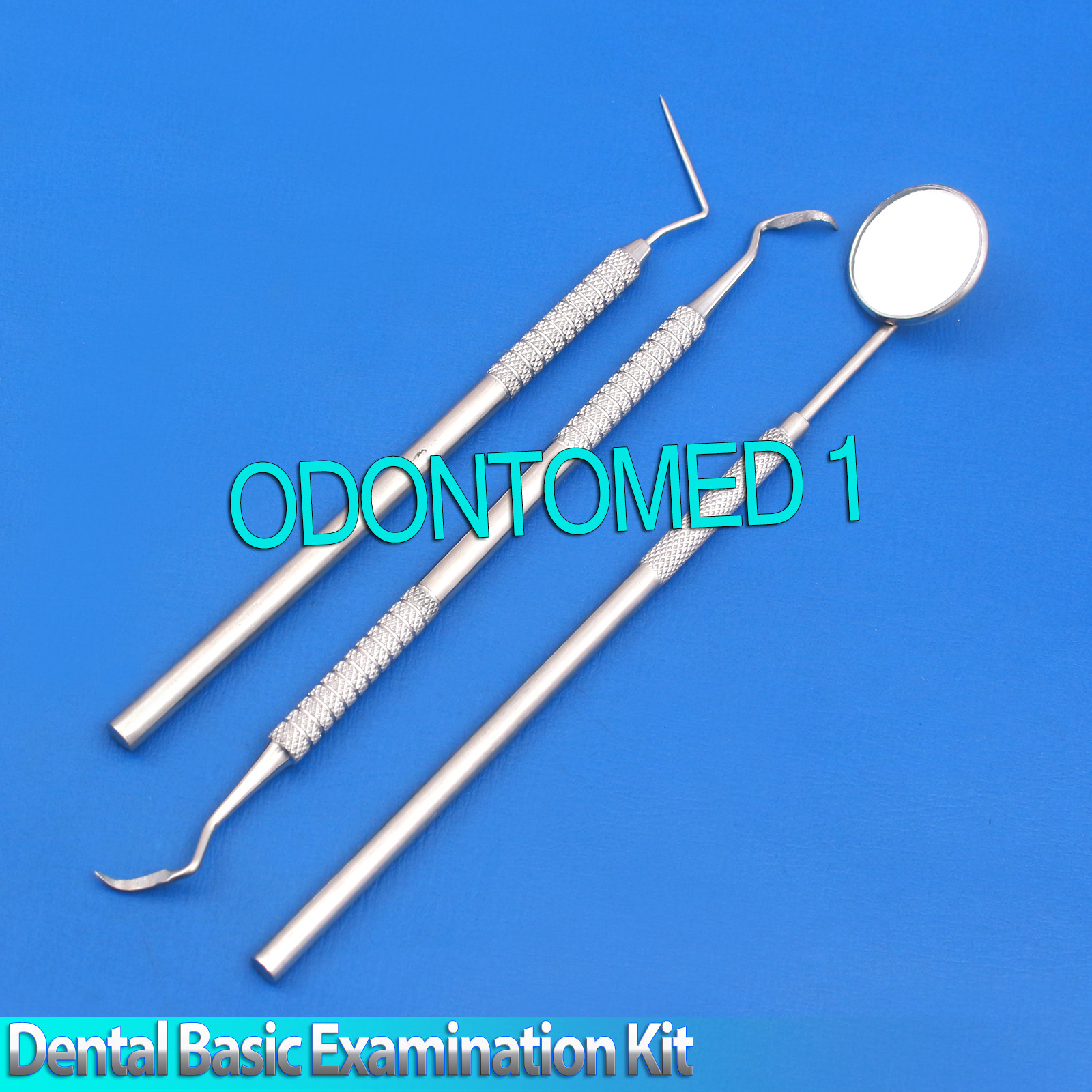 Dental Basic Examination Kit Probe Pick Double Ended Scaler Mouth Mirror Lab