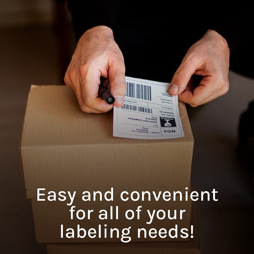 Premium Label Supply White Sticker Shipping Labels – 4″ x 400 Labels,