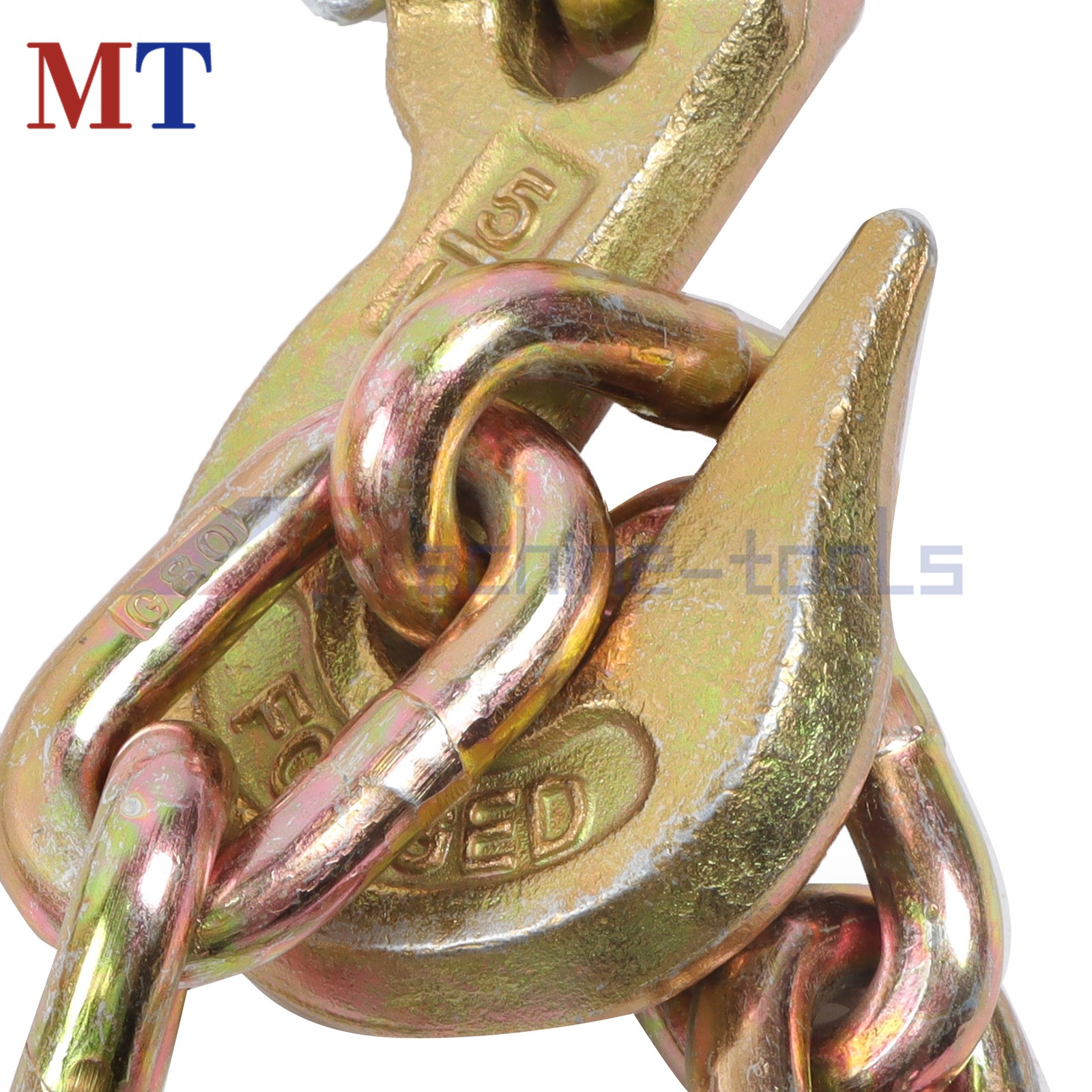 2 Pack G80 Transport Binder Chain 5/16in x10.3ft 4900lbs Safe Working Load