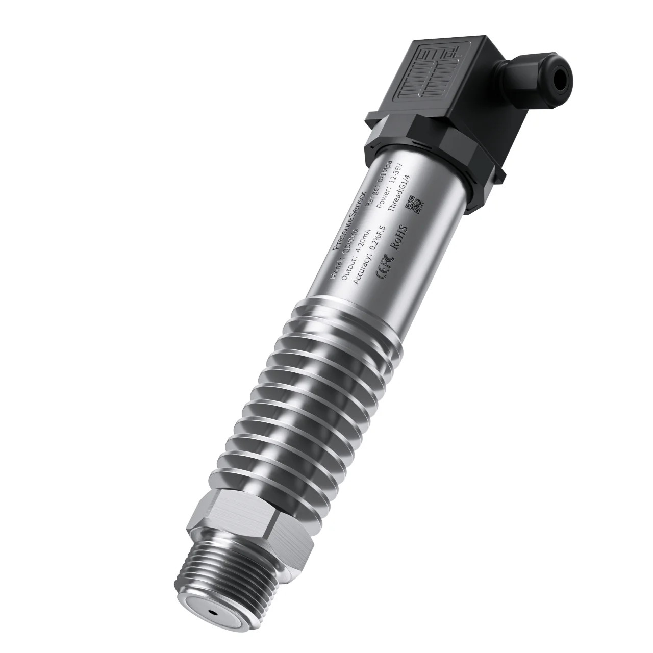 G1/4″ High Temperature Pressure Transmitter 4-20mA 0-10V 20kpa/1.6Mpa Sensor