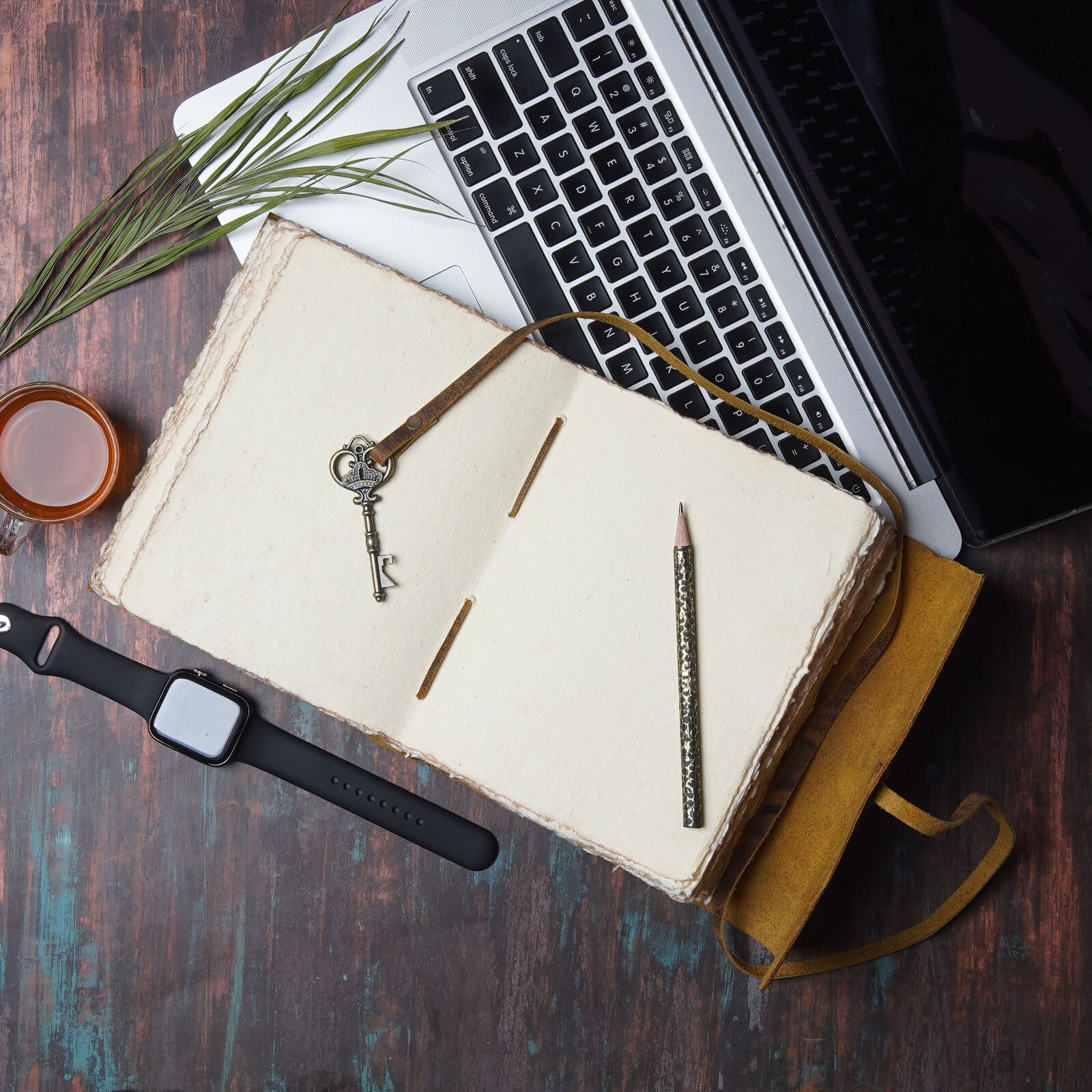 US Notebook with Lock – Vintage Leather Journal – Handmade Cotton Paper Diary