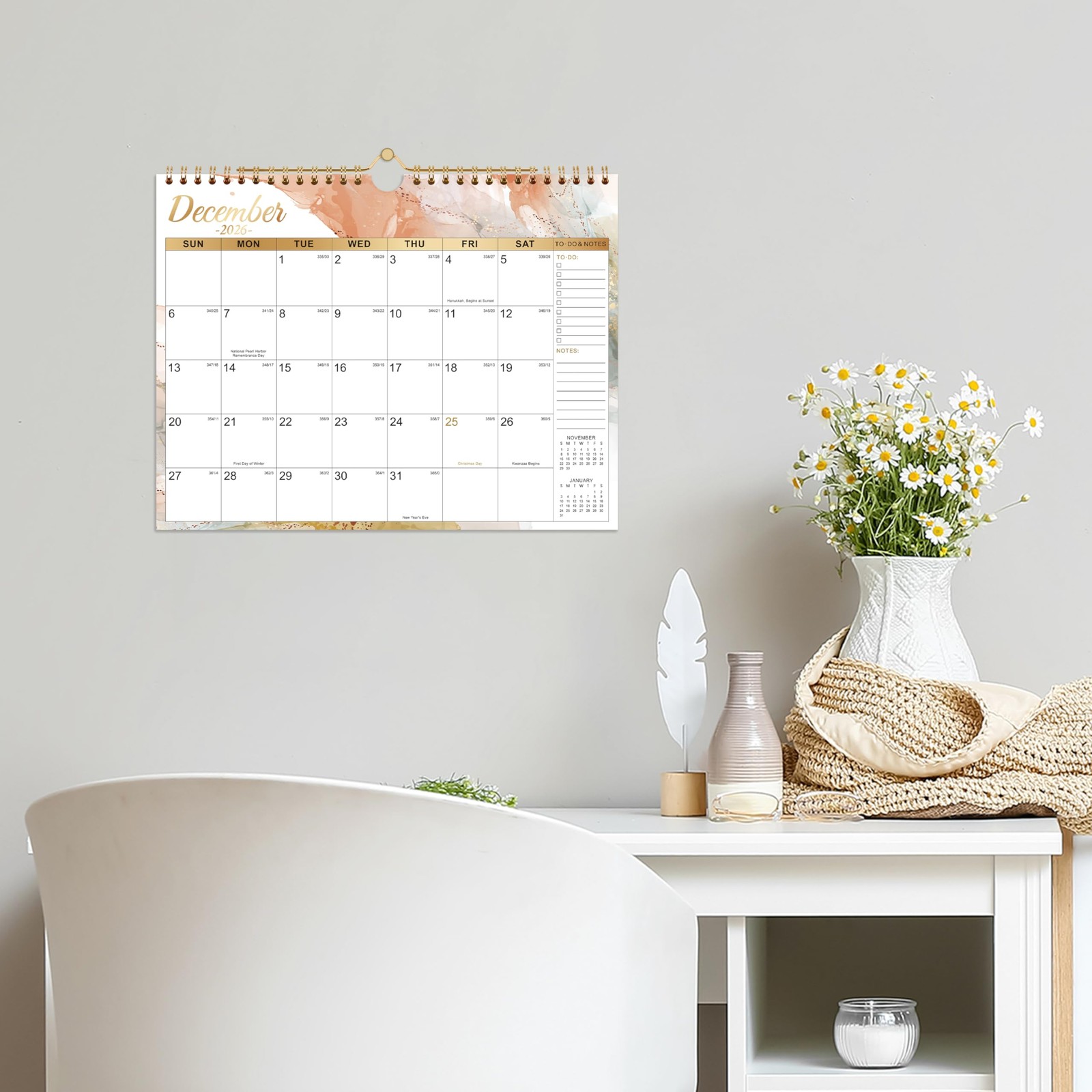2026-2027 Wall Calendar, 11″ x 8.5″, July 2026 to December 2027 x 8.5″