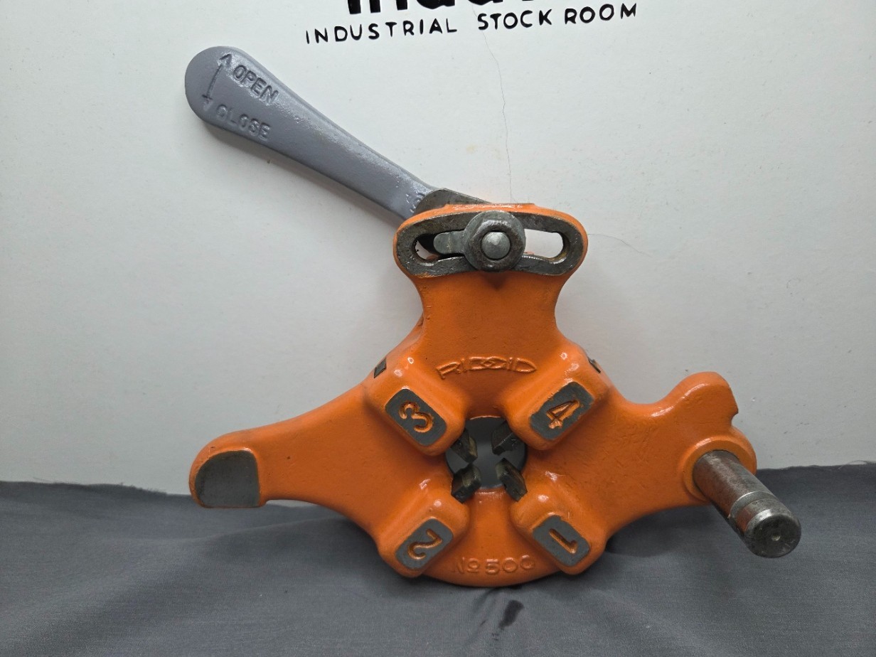 RIDGID No. 500 NPT Mono Die Head Set 1/8, 1/4, 3/8, 1/2 w/Rack Refurbished