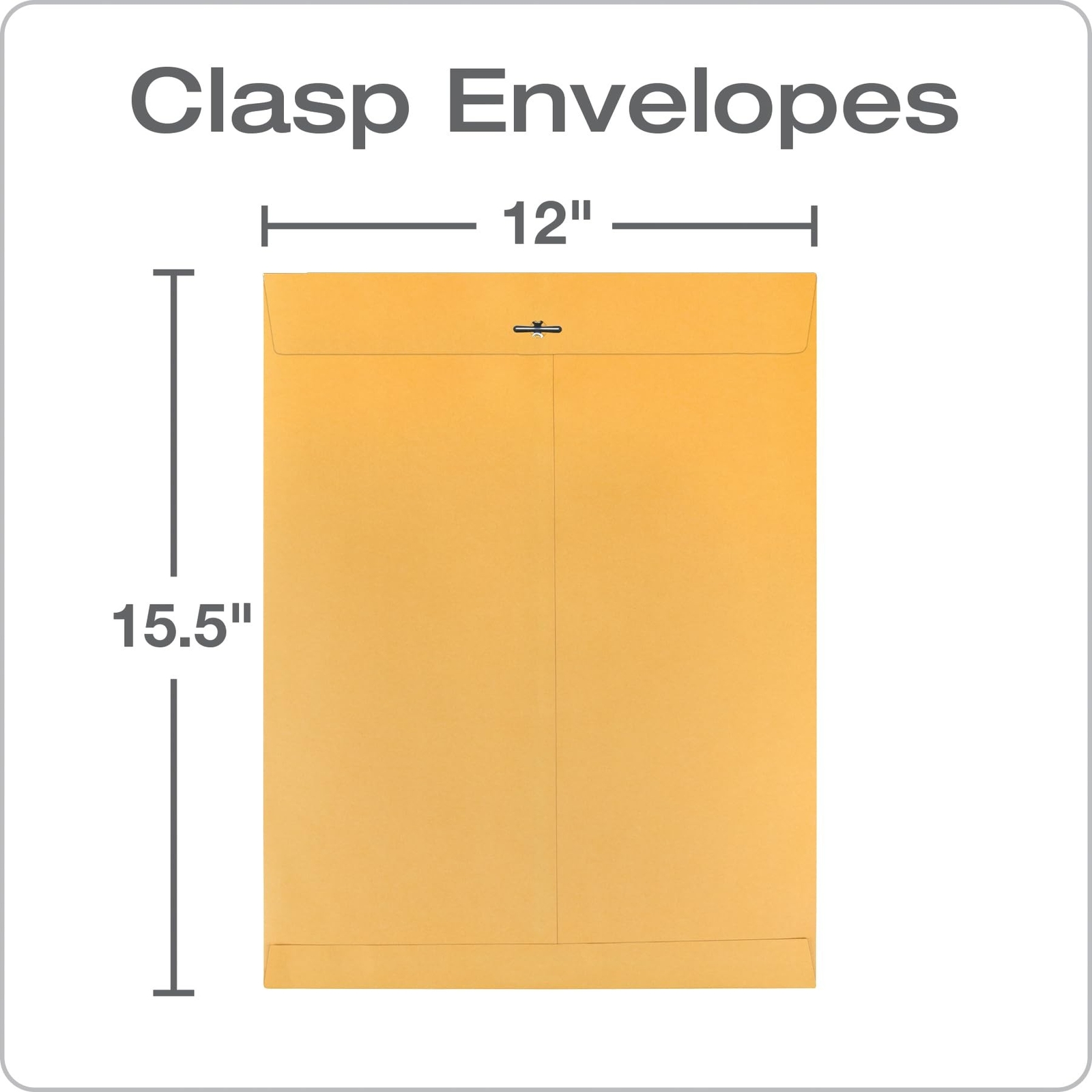 Quality Park 12 x 15-1/2 Clasp Envelopes, Clasp and Gummed Closures, for Over…