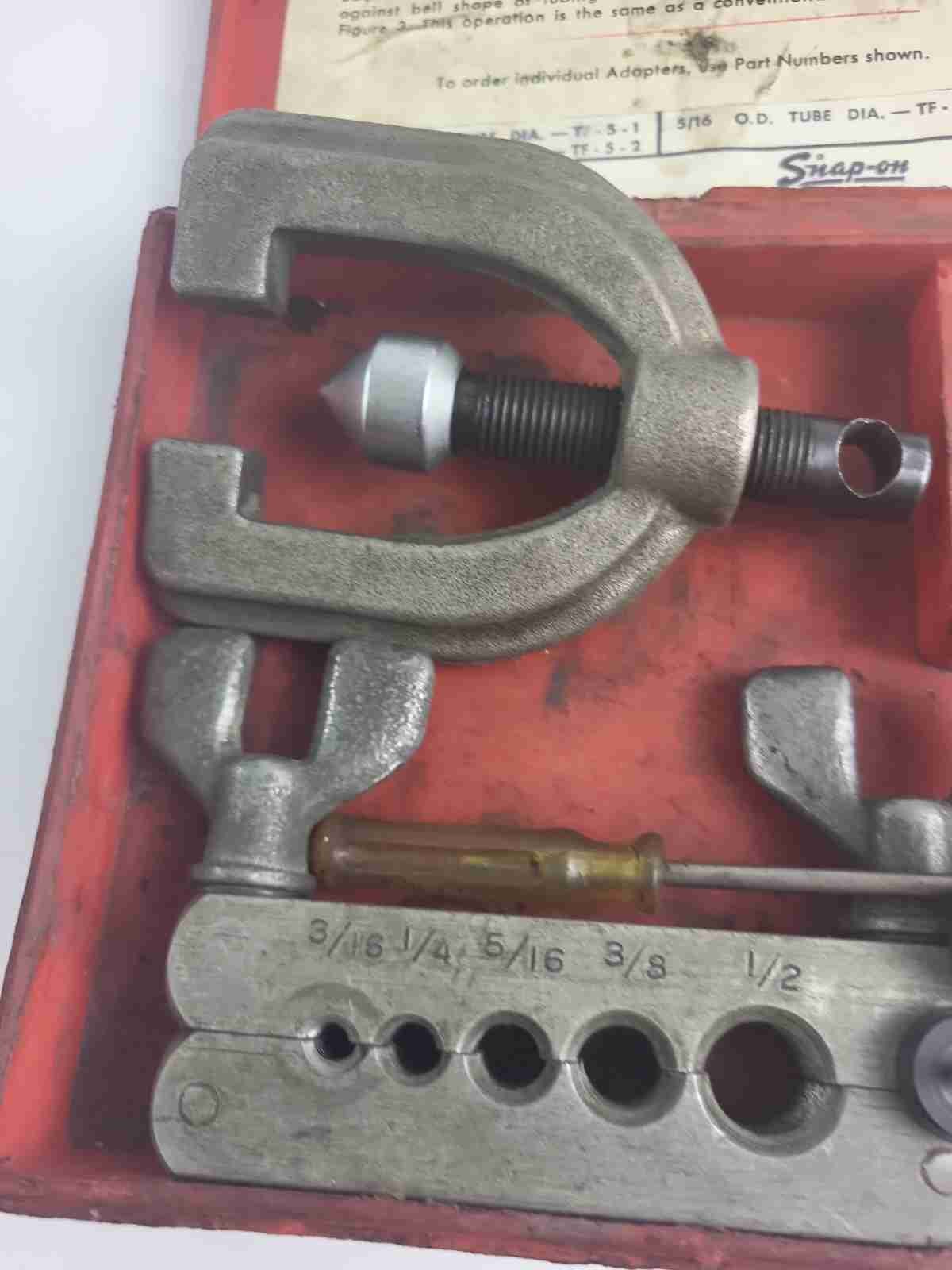 Snap On TF-5 Double Flaring Tubing Flare Kit