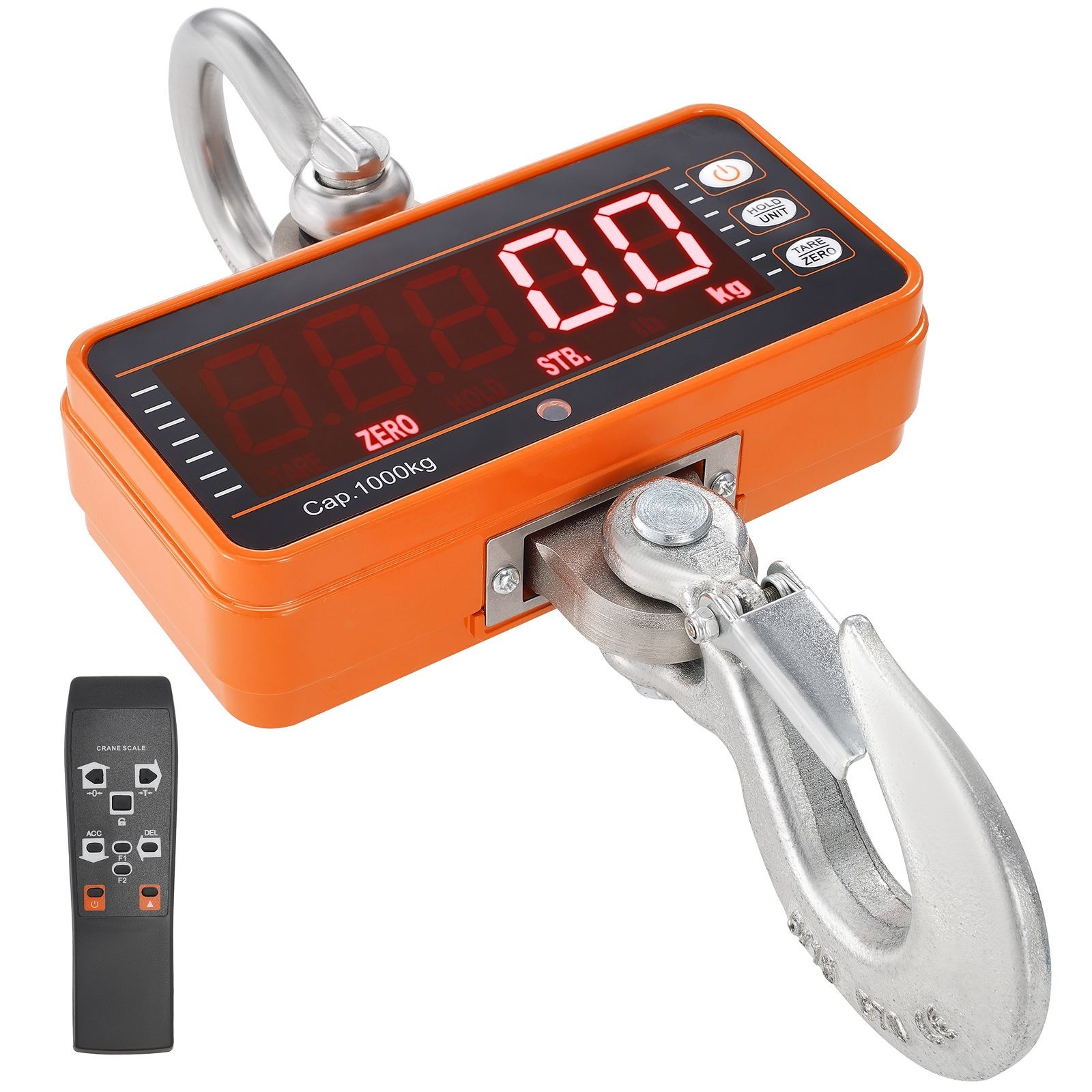 Digital Crane Scale, 2200 lbs/ 1000 kg, Industrial Heavy Duty Hanging Scale with