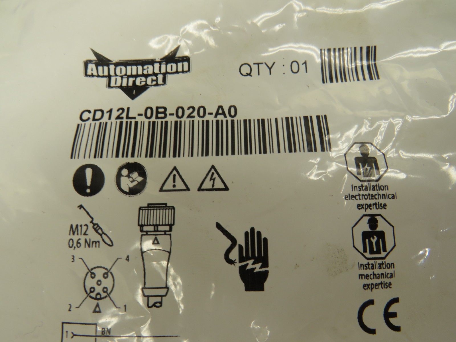 AutomationDirect CD12L-0B-020-C0 Cable Lot of 4 W/ CD12L-0B-020-A0 x 1