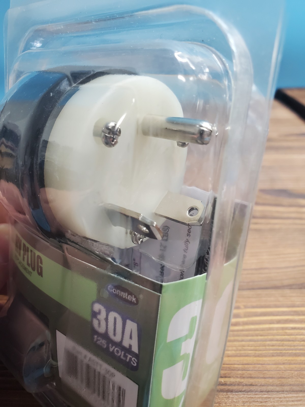 Conntek RIGHT ANGLE TT-30 ASSEMBLY PLUG ASTT-30P30A straight blade RV Park