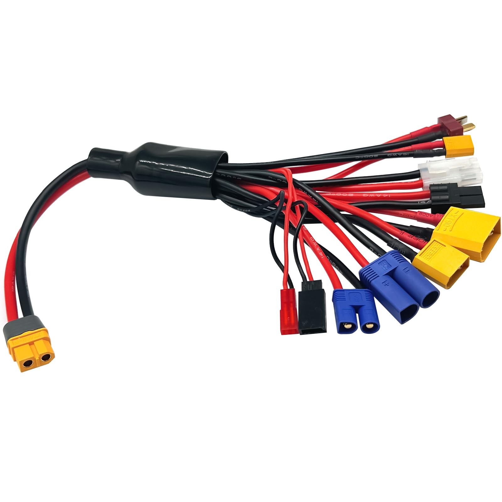 RC Lipo Battery Charger Adapter Connector Splitter Wire 10 in 1 Octopus Conve…