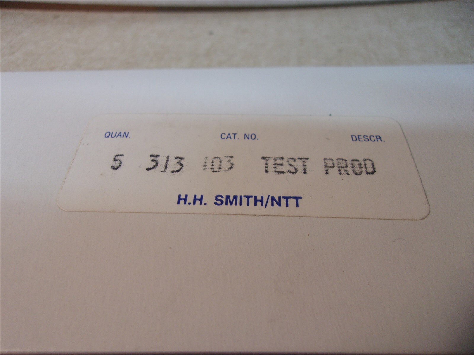 NEW HH Smith NTT 313 103 Test Prod, Lot of 5 *FREE SHIPPING*