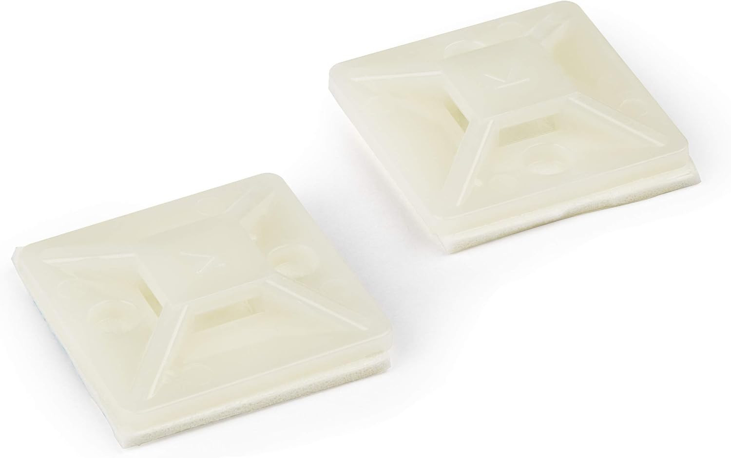 100 Pack Cable Tie Mounts with Adhesive Tape for 0.18 In. (4.6 Mm) Wide Ties – N