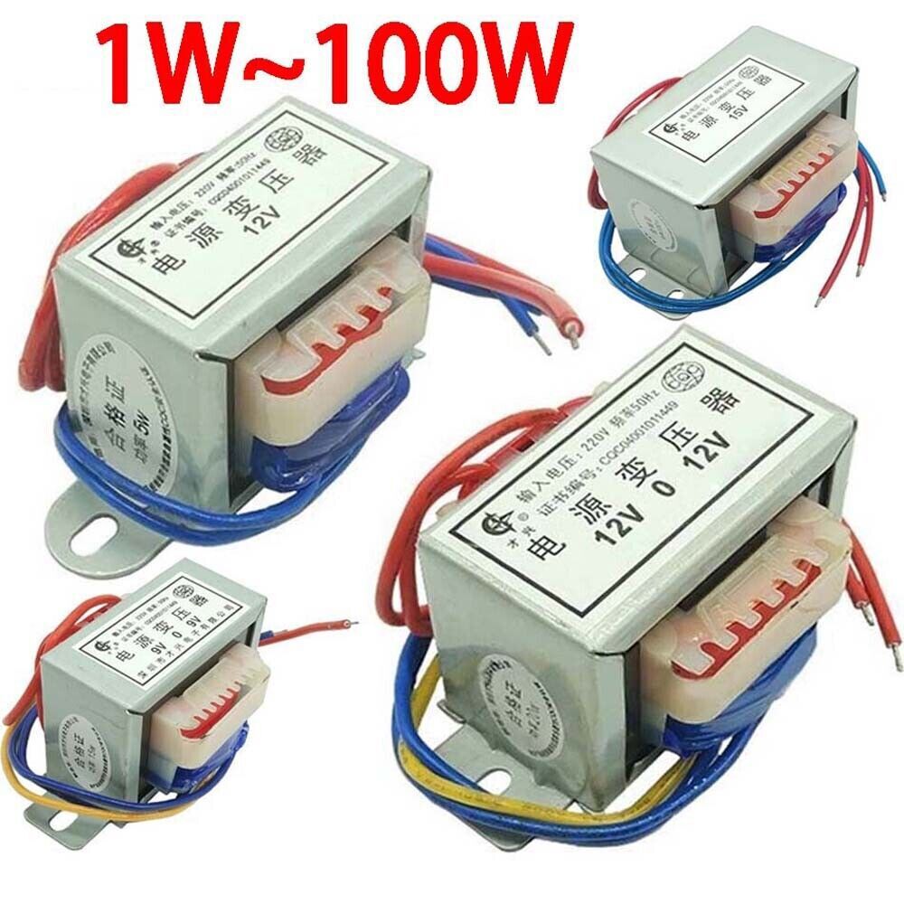 AC 110V/220V/380V IN 6V-36V Out 1W~100W Single/ Dual Output Power Transformer